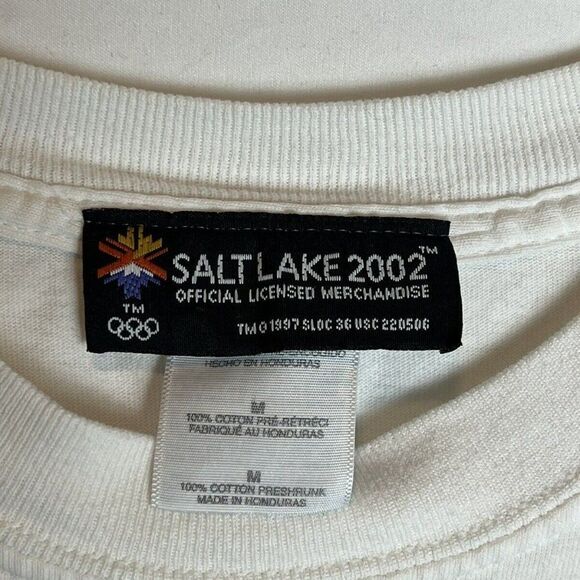 Salt Lake 2002 Official Olympics Merchandise White Size Medium - Picture 3 of 4